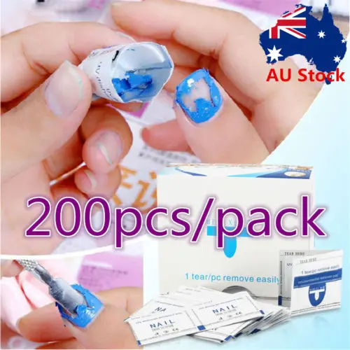 200X Gel Nail Polish Removers Wraps Soak Off Art Cleaner Acetone Pads |