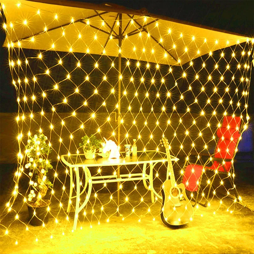 

204Leds Net light 8 model waterproof net mesh led string light 3mx2m ac110-220V for Festival wedding ceremony garden Lawn lights