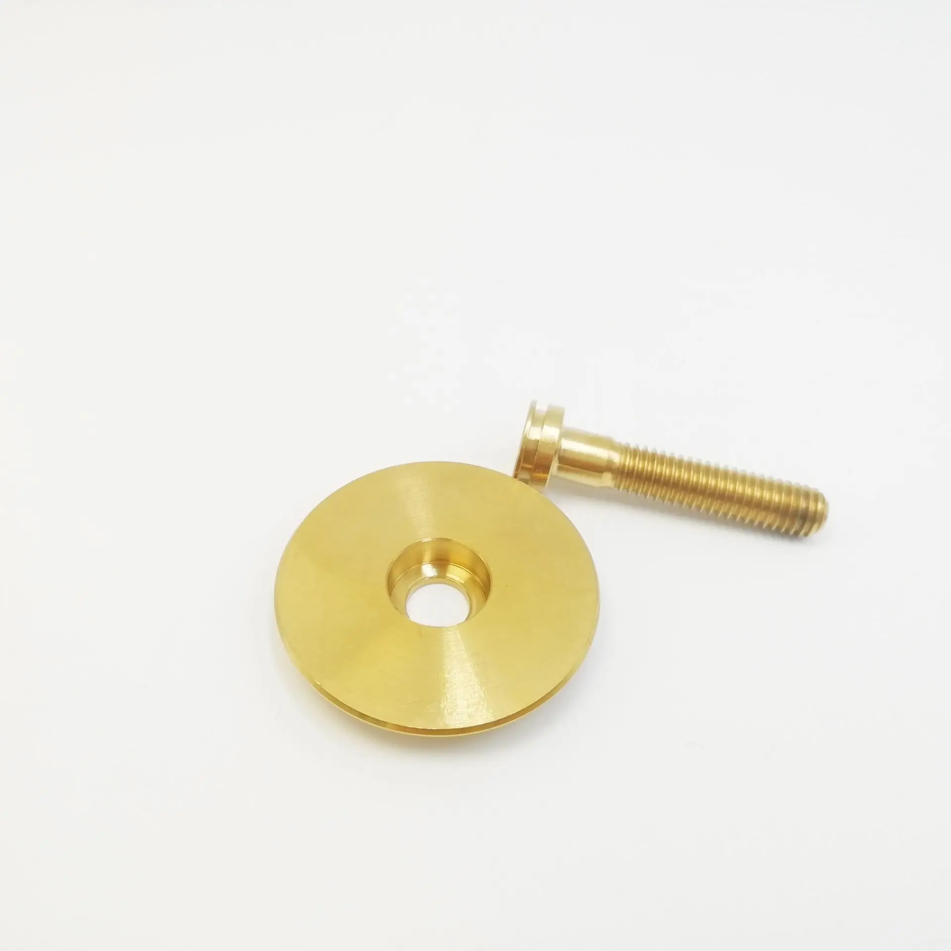Титановая Крышка W M6x30mm болт для велосипедной гарнитуры, верхняя крышка крышки подходит для 1 1/" трубки Ti винты MTB велосипеды крепления - Цвет: Gold