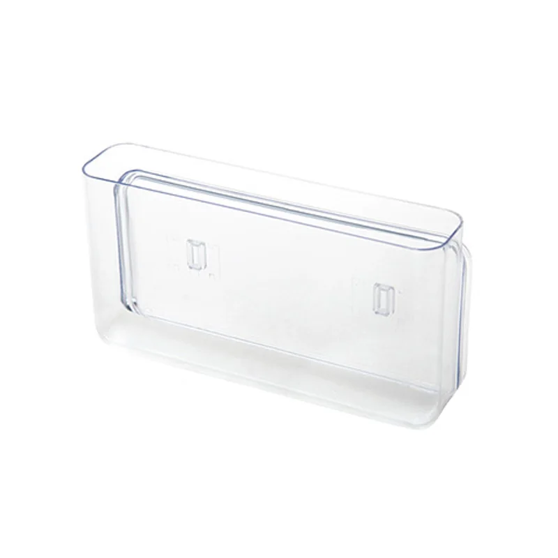 Настенный смонтированный Органайзер контейнер для хранения, для ванной косметические стеллажи для хранения кондиционер держатель дистанционного управления кухонные отделочные коробки - Цвет: LTransparent