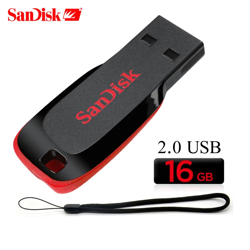Флеш-накопитель SanDisk 2 0 usb флеш-накопитель techkey 8 ГБ 16 32 64 128 настоящий Cruzer подходит
