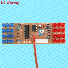 2 pcs Red Blue Double Color Flashing Lights DIY Kit Strobe NE555 + CD4017 Weling Practice Board Learning Electronic Suite