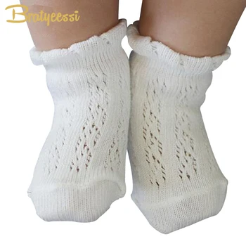 

Summer Baby Girl Socks Soft Cotton Mesh Anti-Slip Baby Socks Ankle Length Newborn Socks 5 Colors