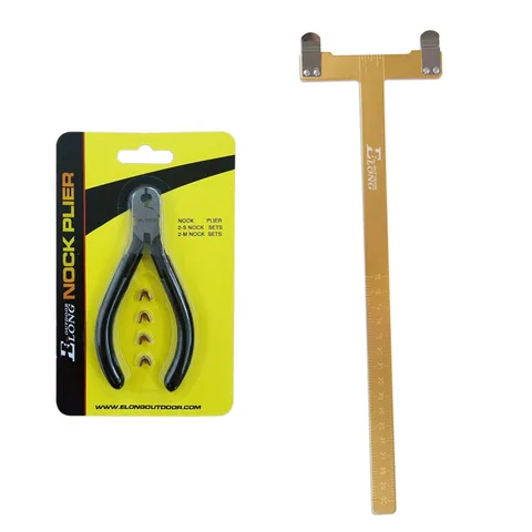 Clipes + Nocking Quadrado ao ar Bowstring Batendo Pontos Fivelas Alicates t Arco Recurvo Livre Nock Protetor Conjunto Frete Grátis