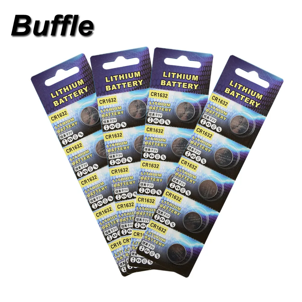 

20pcs/4pack Buffle New CR1632 Button Cell Coin Batteries 3V Lithium Watch Battery BR1632 DL1632 ECR1632 KCR1632 LM1632 Wholesale
