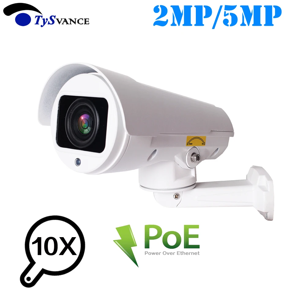 

PoE HD 2MP 5MP Bullet IP Camera Pan Rotation 10X 4X Optical Zoom IR Outdoor Waterproof 1080P CCTV Security Surveillance Camera