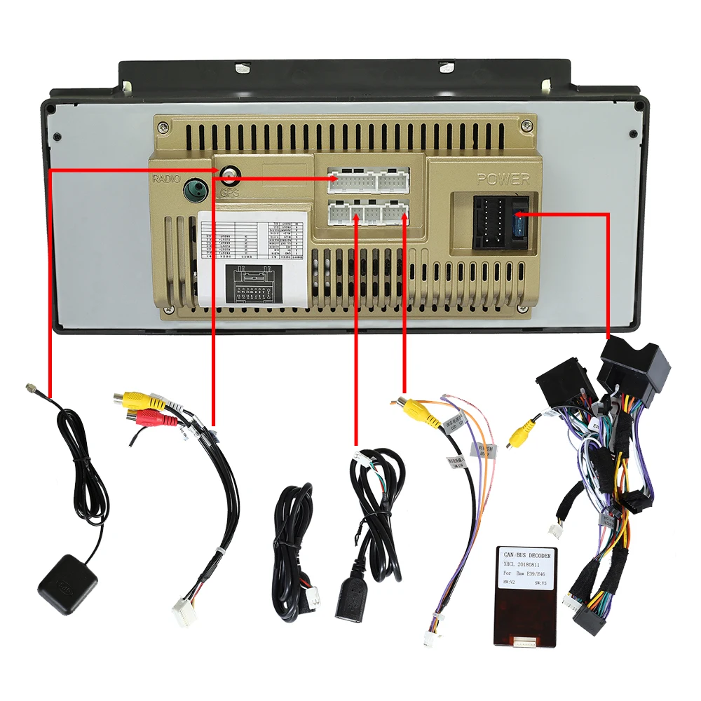 Perfect Panlelo For BMW X5 E53 Android 8.1 GPS Navigation 2 Din Android 9 Inch Full Touch Screen Quad Core IPS Screen Multimedia Player 2