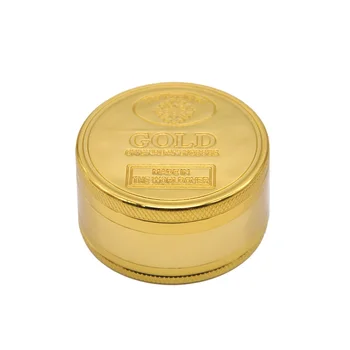 

Zinc Alloy 50 MM 3 Layer Metal Herb Grinder Gold Coin Grinder With Diamond Teeth Tobacco Miller Grinder Grinder Spice Crusher