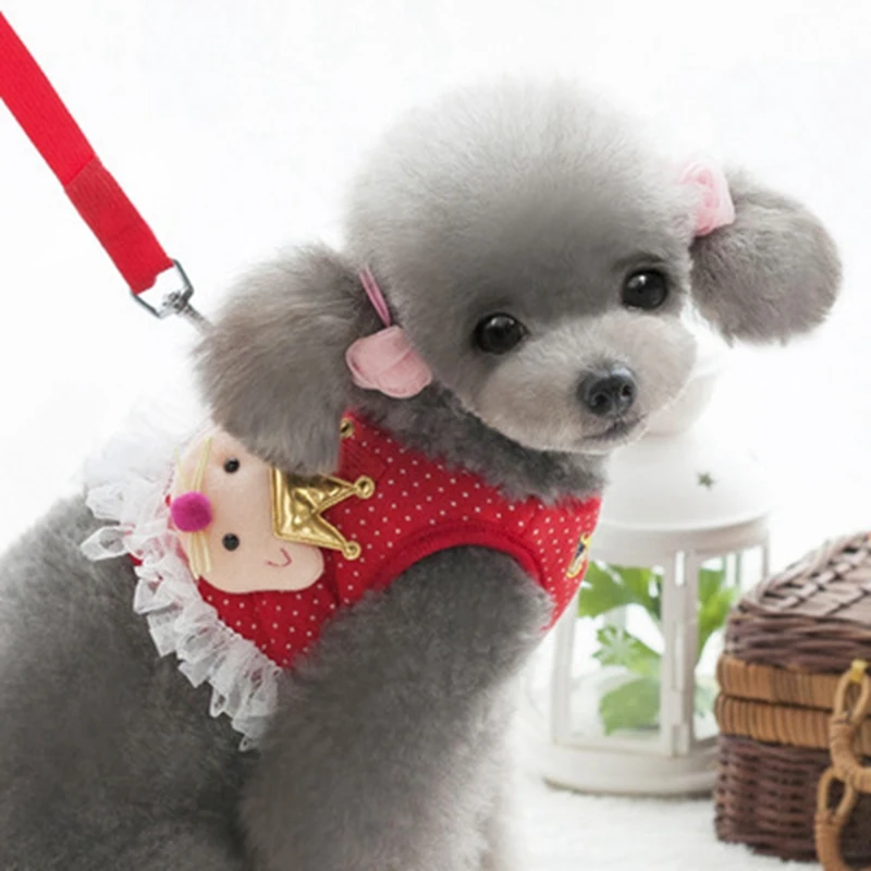 Cute Pet Dog Leash Set Adjustable Animal Design Dog Harness For Small