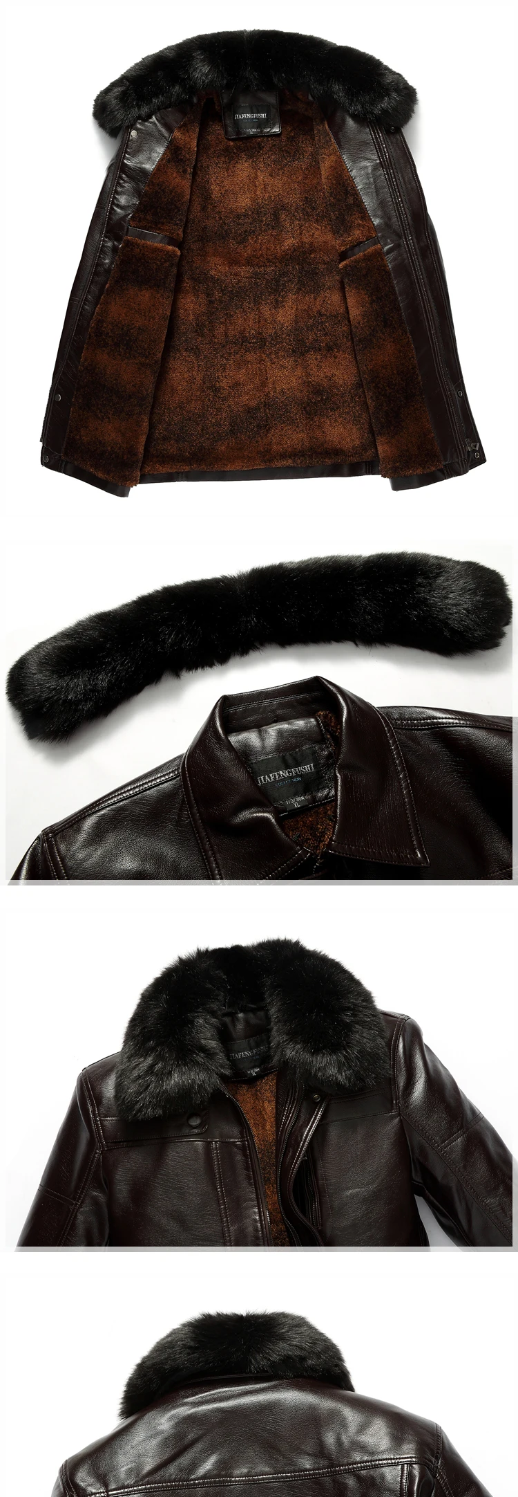 Jaqueta masculina Лидер продаж jaqueta couro Для мужчин кожаная куртка пальто мужской отложным воротником Мото-куртки зима Для мужчин xl-7xl