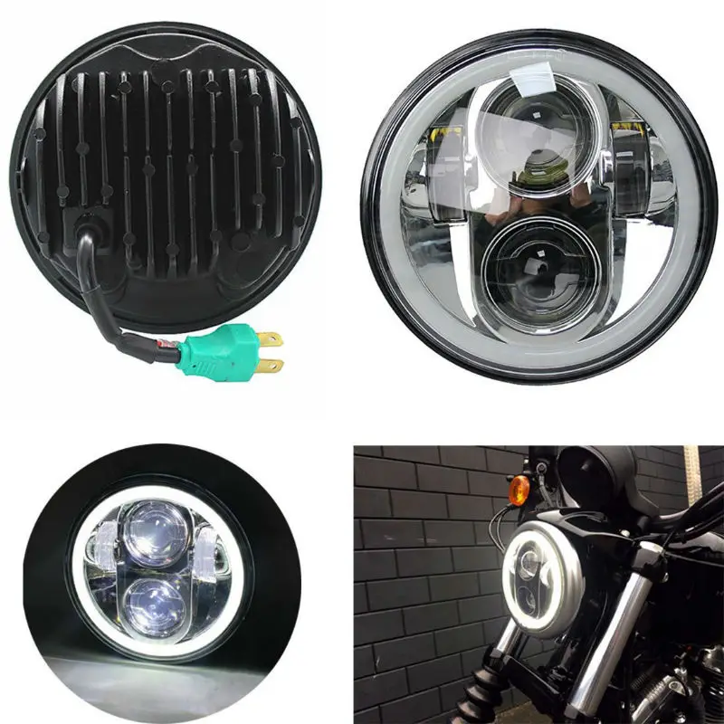 

1 Piece 5 3/4 5.75 Inch Daymaker LED Headlight Halo with DRL for Harley Davidson Motorcycles