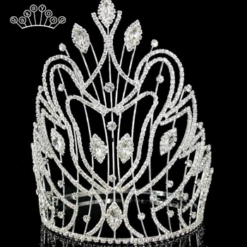 

Silver Colour Crystal Bride Tiara Crown Wedding Hair Accessories Fashion Queen Wedding Crown Headpiece Jewelry Wholesale