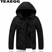 TEAEGG черная Повседневная зимняя куртка мужская одежда теплая хлопковая парка Hombre с капюшоном мужская зимняя куртка s и пальто размера плюс 6XL 7XLAL531