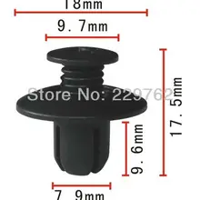 100 шт переднее и заднее крыло Push-type фиксатор для Mazda UB 39-45-919 626 2000-на авто Fstener автомобильные пластмассовые зажимы