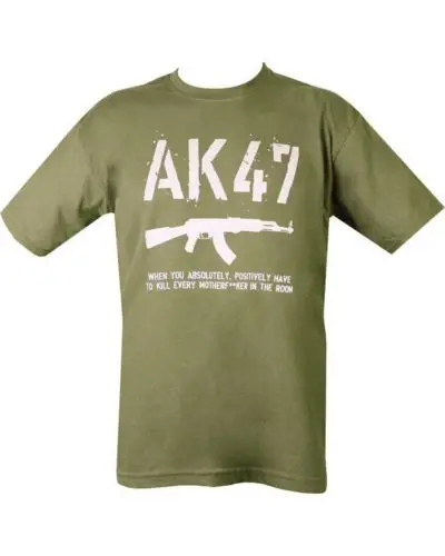 

New MENS MILITARY AK47 T SHIRT ( Rifle Machine Gun SAS Army USMC Cool Casual pride t shirt men Unisex Fashion tshirt free