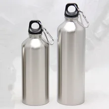 Новые серебристые алюминиевые бутылки воды колба с двойными стенками вакуумной изоляцией бутылки спортивные путешествия Альпинизм Туризм бутылки 400-600 мл