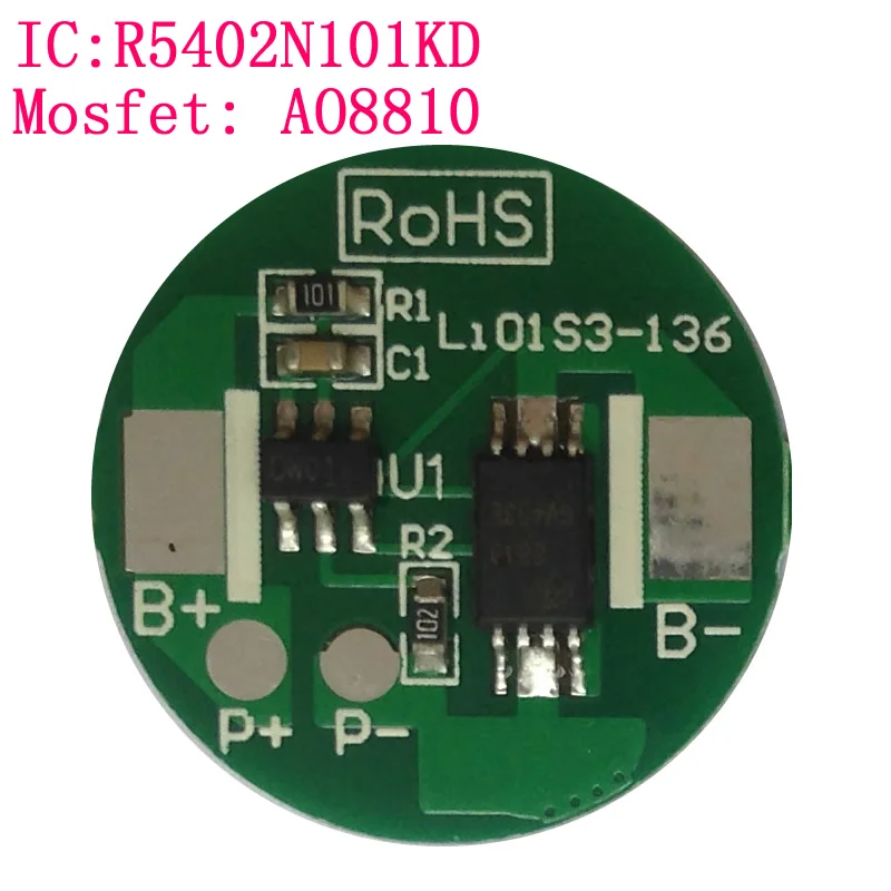 Protection Circuit Module 1S 2.5A BMS PCM PCB Battery Protection Board