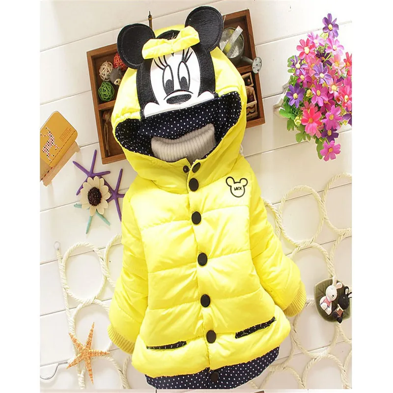 BibiCola children Minnie mouse outerwear winter Hooded coats Jacket