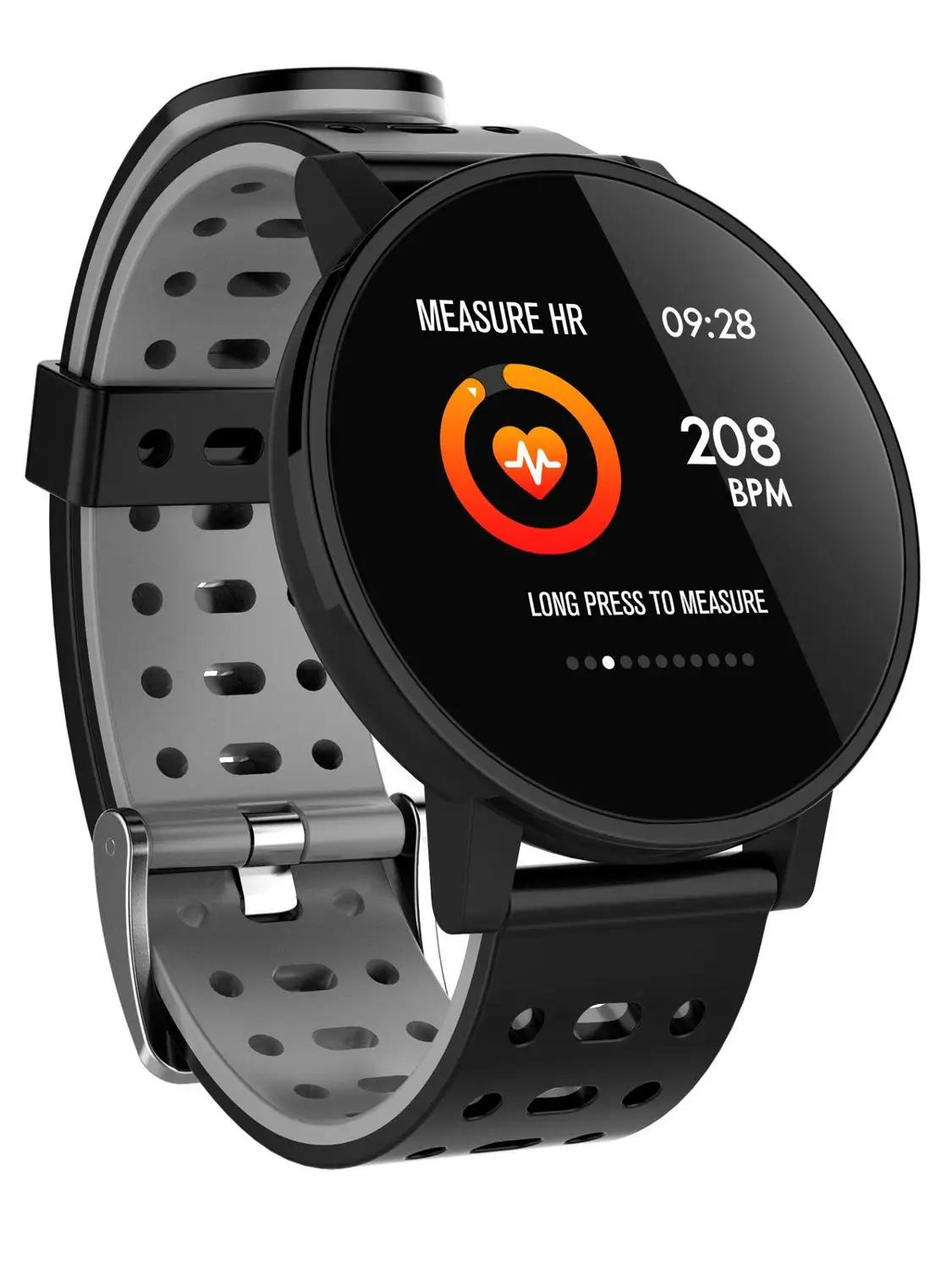 Smart Watch Sport Фитнес сердечного ритма, измеритель артериального Давление браслет Водонепроницаемый группа T03 ips круглые модные часы PK Q8 - Цвет: grey