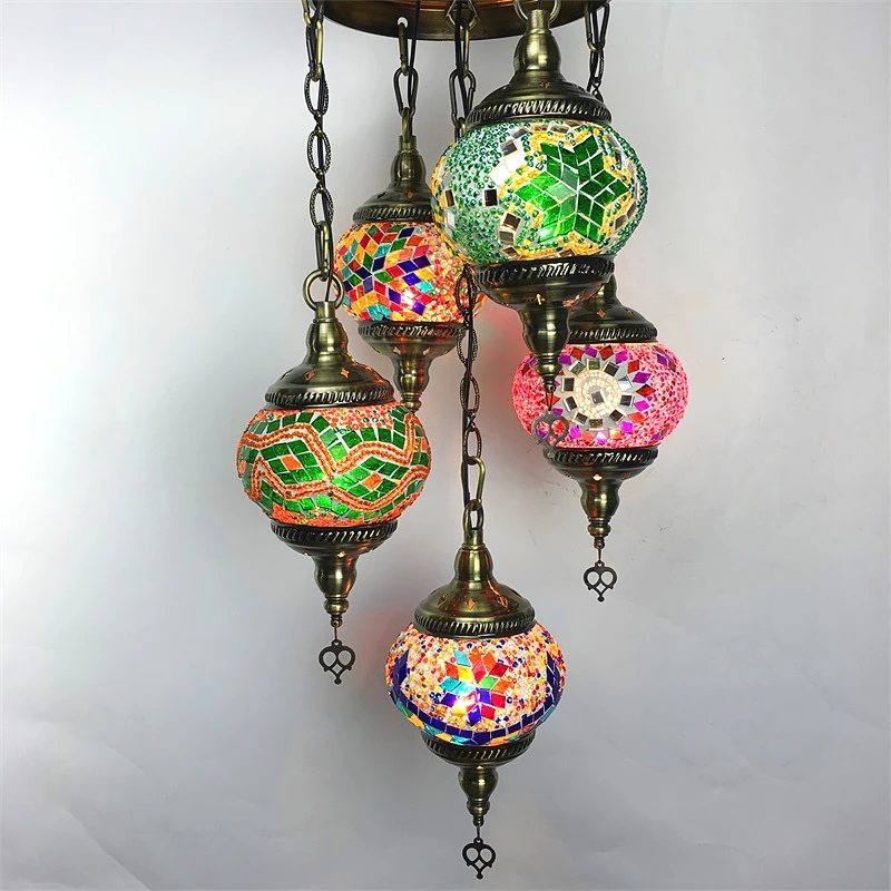 Богемский турецкий марокканский подвесной светильник ручной работы, мозаичный витражный светильник для коридора, лестницы, кафе, ресторана, подвесной светильник, лампа