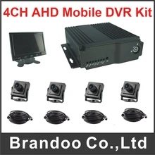 4CH Mobile DVR Kit 1080P and 1080N Car DVR Including 4pcs 2.0MP Car Camera Support HDMI Output