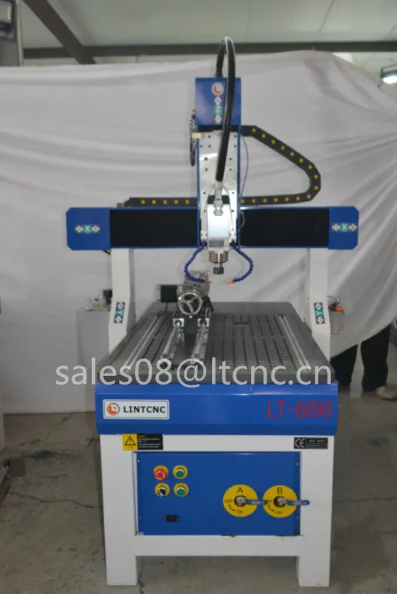 6090 cnc роутер вакуумный стол с 4 й Осью для