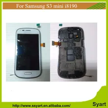 S3 mini 10PCS Screen Display For Samsung Galaxy S3 Mini i8190 LCD Touch With Digitizer Assembly + Bezel Frame + Tools DHL