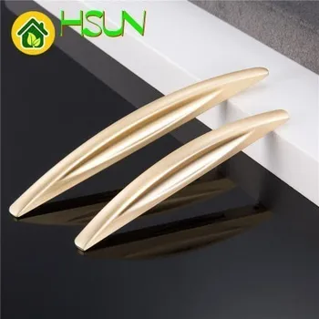 

Modern Concise Zinc Alloy Handle Wire Drawing Golden Handle Hardware Furniture Doorknob Cupboard Wardrobe Handle