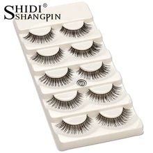 5 пар синтетических волос натуральные ресницы макияж мягкие Крылатые Накладные ресницы для макияжа наращивание ресниц