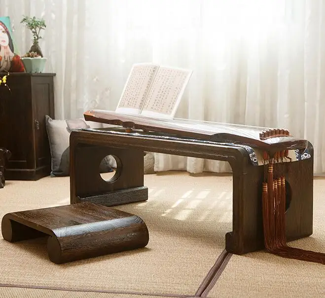 Wood Piano Table Console Bench Rectangle Asian Style Antique Furniture Living Room Oriental Japanese Floor Low Tea Table Wooden