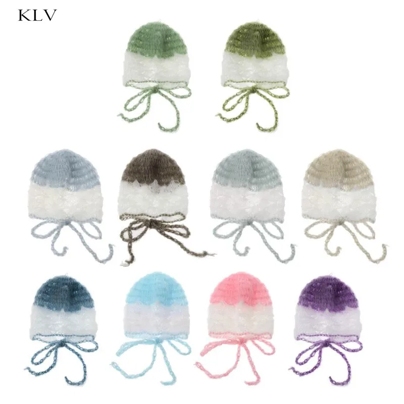 

High Quality Baby Mohair Hat Handmade Shell Crochet Knit Soft Mohair Bonnet Newborn Photography Props