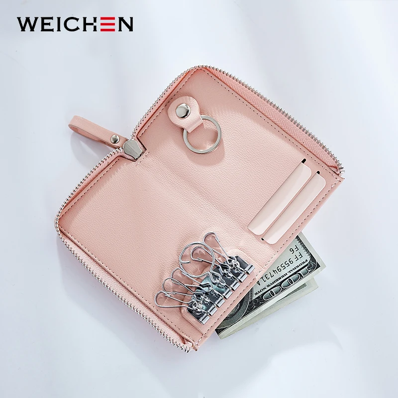 WEICHEN дамские туфли из pu искусственной кожи сплошной ключ с цепочкой на молнии
