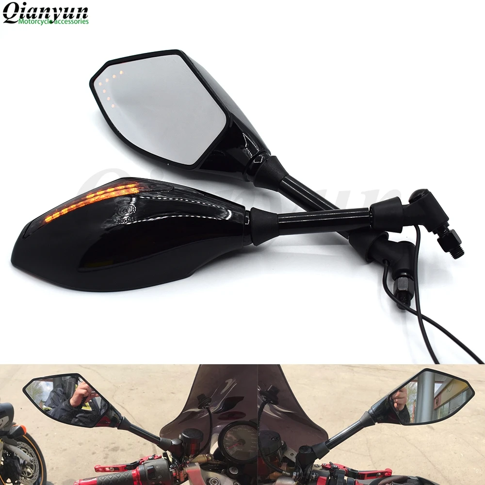 

Universal motorcycle LED turn signal rear view mirror turn signal indicator for Kawasaki ZX1100 ZZR1200 ZRX1100 ZRX1200 ZG1000