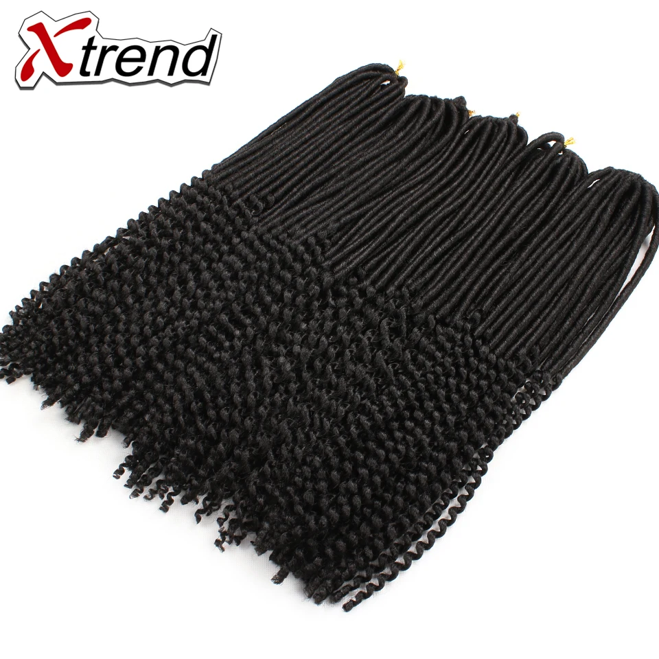 Synthetic Faux Locs Curly Crochet Braid Hair 20inch 24Stands Ombre Braiding Hair