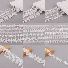 W nowym stylu 1 stoczni/dużo koronki wykonane ręcznie wykończenie mozaiki materiał biała taśma koronkowa dla majsterkowiczów szycie ubrań