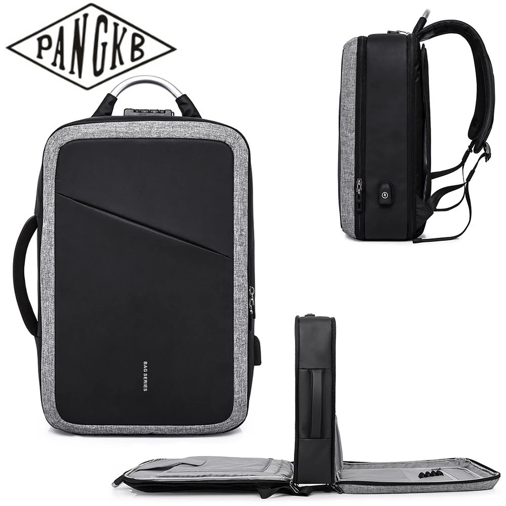 

PANGKB Fashion Antitheft Unisex Backpack USB charging 15.6inch Laptop Bag Backpack Schoolbag Waterproof Travel Backpacks Mochila