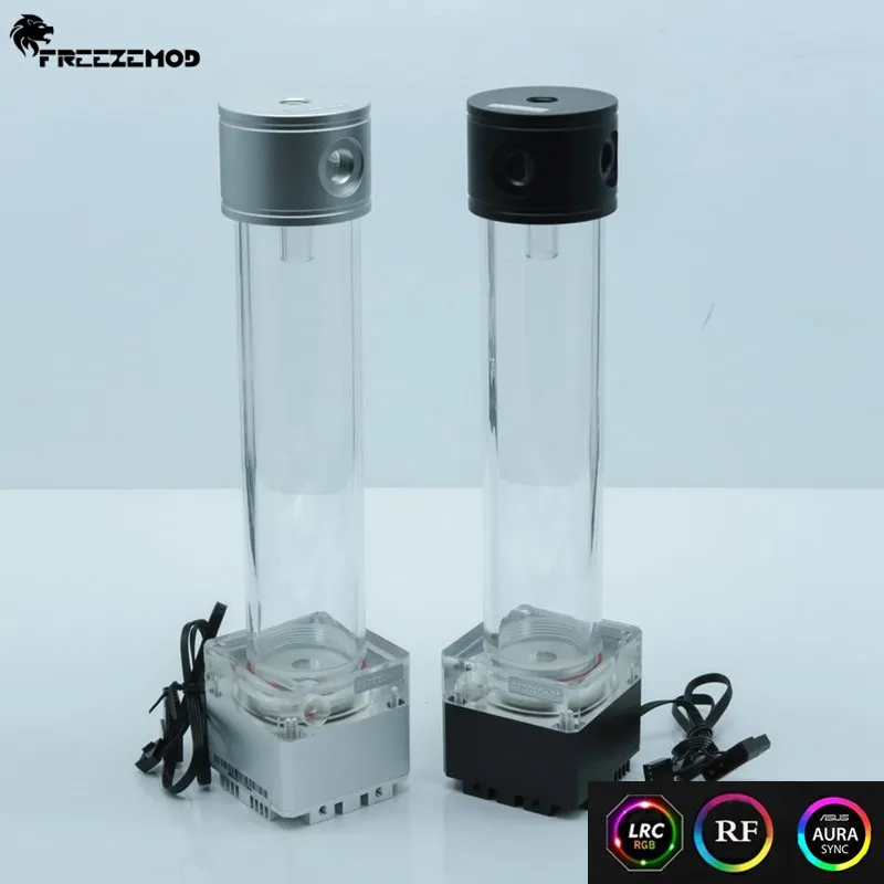 

FREEZEMOD 340mm water cooler pump+ water tank Aluminum cover RGB control or AURA synchronization.PUB-FS6MA-29/PUB-FS6MA-34
