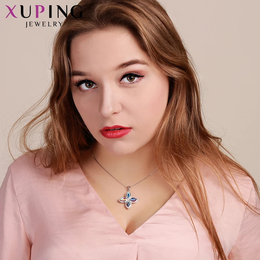 Xuping Jewelry Pendant Necklaces Crystals from Swarovski Romantic Sweet Little Fresh Girl Women Wedding Party Gifts S161-40496