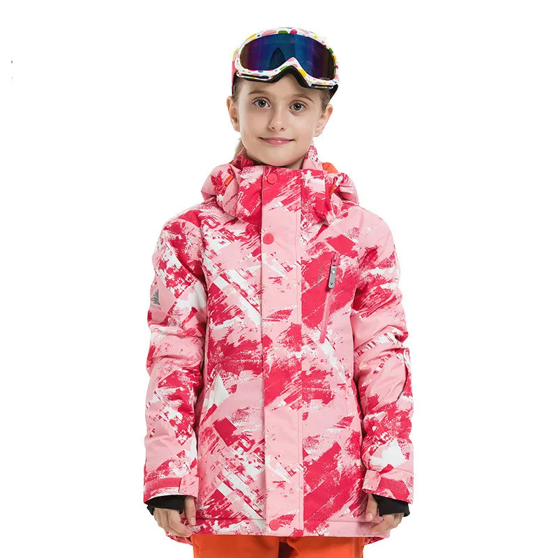 

New winter boys and girls print camouflage ski suit warm windproof printed snowsuit children's snow suit