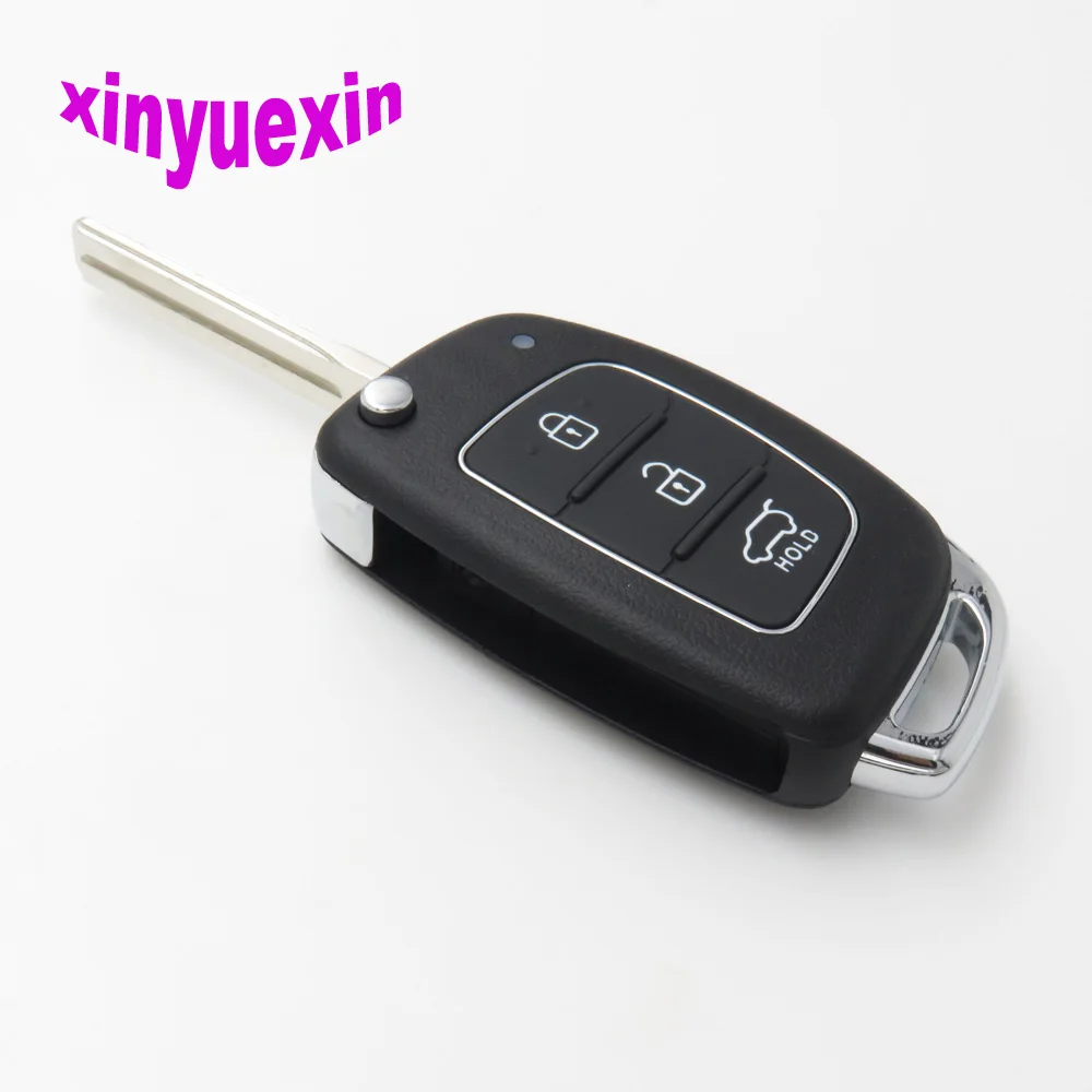 Xinyuexin флип чехол для автомобильного ключа Hyundai HB20 Santa FE IX35 IX45 Accent I40 3 кнопки Сменный