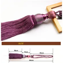 2pcs Pair Curtain Accessory Hanging Belt Ball Curtain Tassel Tieback
