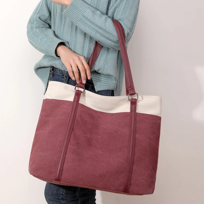 JANESPRI New Fashion Canvas Women Handbag High capacity Shoulder bag for Girls Retro Casual Tote Bags for Women Bolsas 2019 (2)