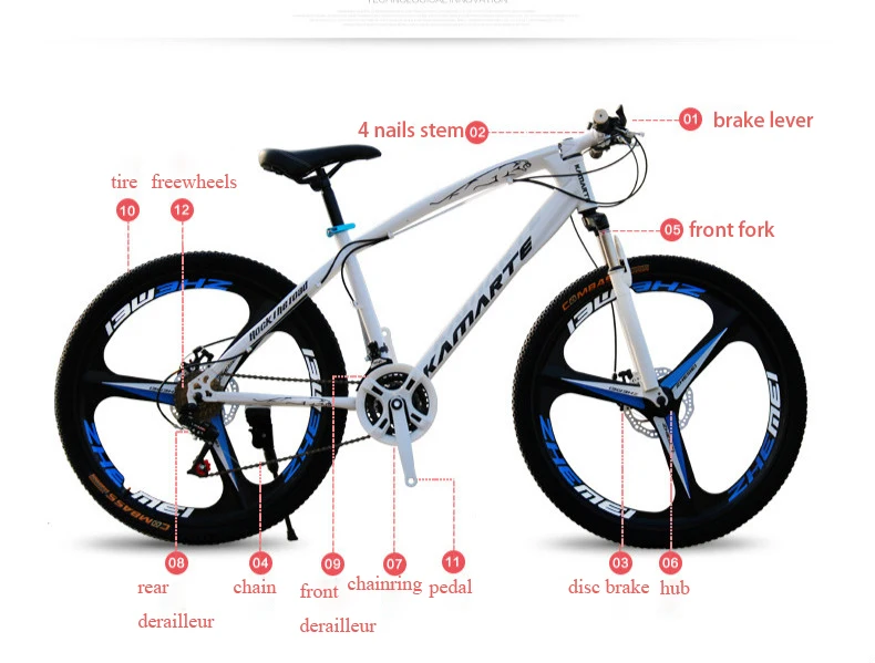 Top 2017 New Style Mountain Bike Rappelling Mountain Bike Aluminum Frame 24/26 Double Hydraulic Disc Bicycle Racing Essential 6