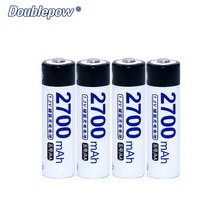 4 шт./лот doublepow DP-AA2700mA 1.2 В Ni-MH Перезаряжаемые Батарея в фактической высокое Ёмкость из 2700mA Батарея ячейки Бесплатная доставка