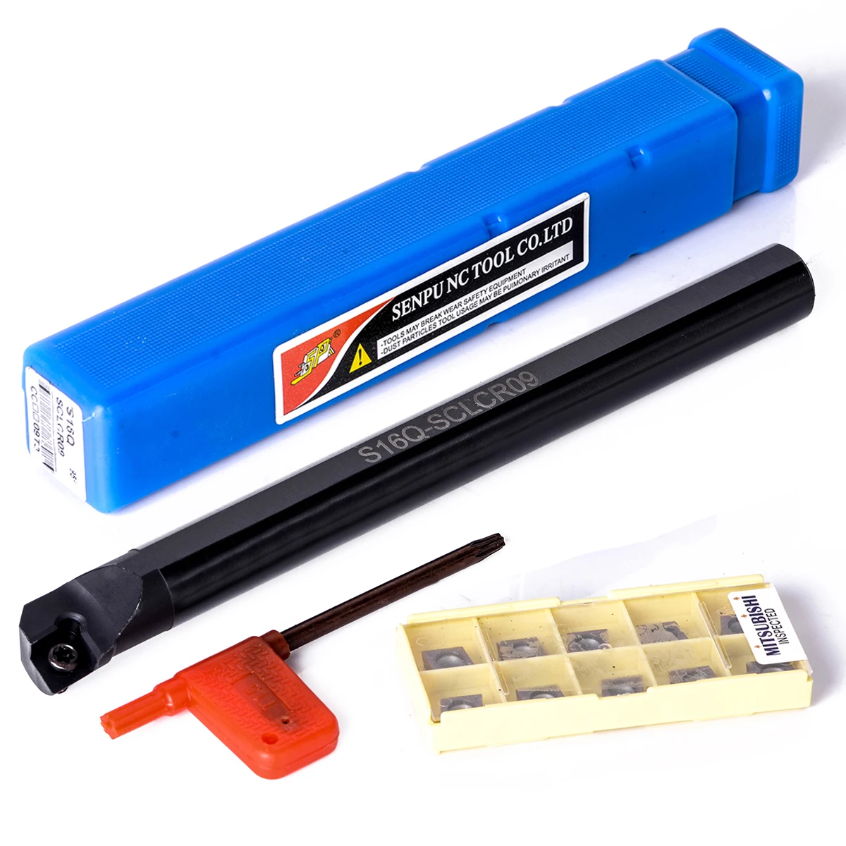 

Lathe Turning Tool Boring Bar Carbide Milling Cutter Set Machine Lathe Boring Bar Holder Kit with 10pcs CCMT09T3 Blades Inserts