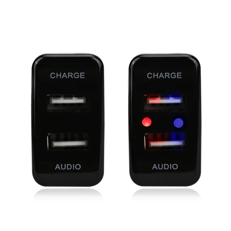 

Car 5V 2.1A USB Interface Socket Charger and USB Audio input Socket Use for TOYOTA Hilux VIGO Car Entertainment Socket