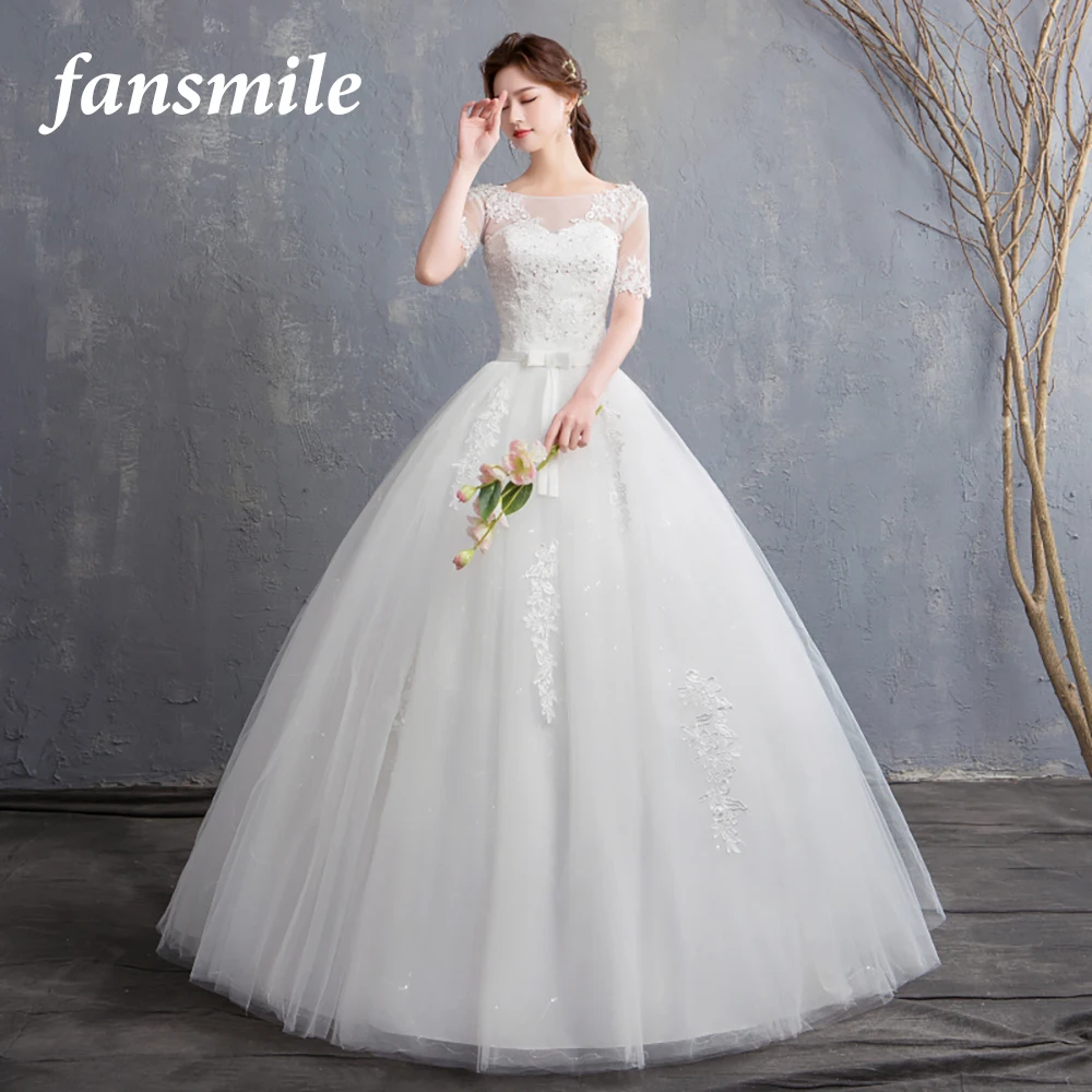 Fansmile New Robe de Mariage 2023 Cheap Wedding Dress China Vestidos de Novias Bridal Ball