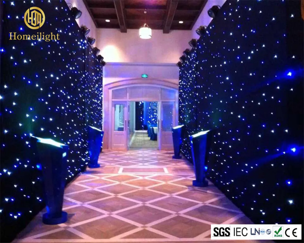 

2017 Most Popular LED Curtain With Stars Effect Starlit Sky LED Star Curtain with 17 Programs