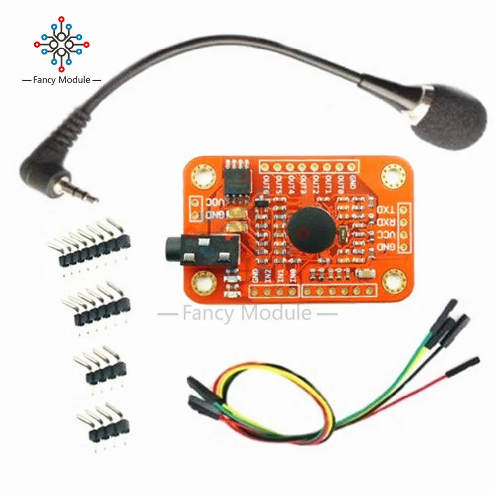 Поддержка 80 видов голоса с 99% высокой точностью DC4.4-5,5 В 40 мА скорость распознавания голоса Модуль распознавания V3 для Ardiuno