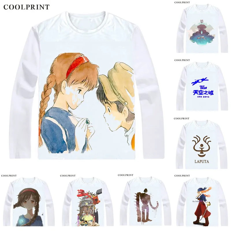 

Moe Anime Castle in the Sky T-Shirts Multi-style Long Sleeve Shirts Miyazaki Hayao Tenku no shiro Rapyuta Sheeta Cosplay Shirt